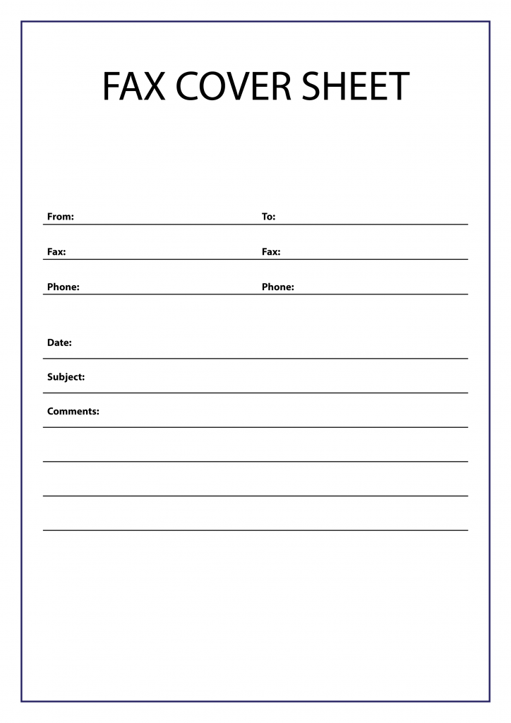 Free Printable Fax Cover Sheet A4 Size