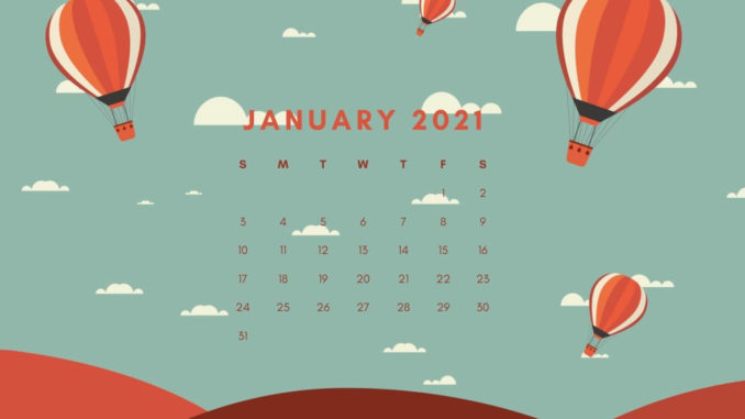 January 2021 Calendar Wallpaper For Laptop