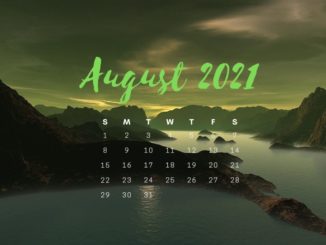 August 2021 Desktop Background Calendar