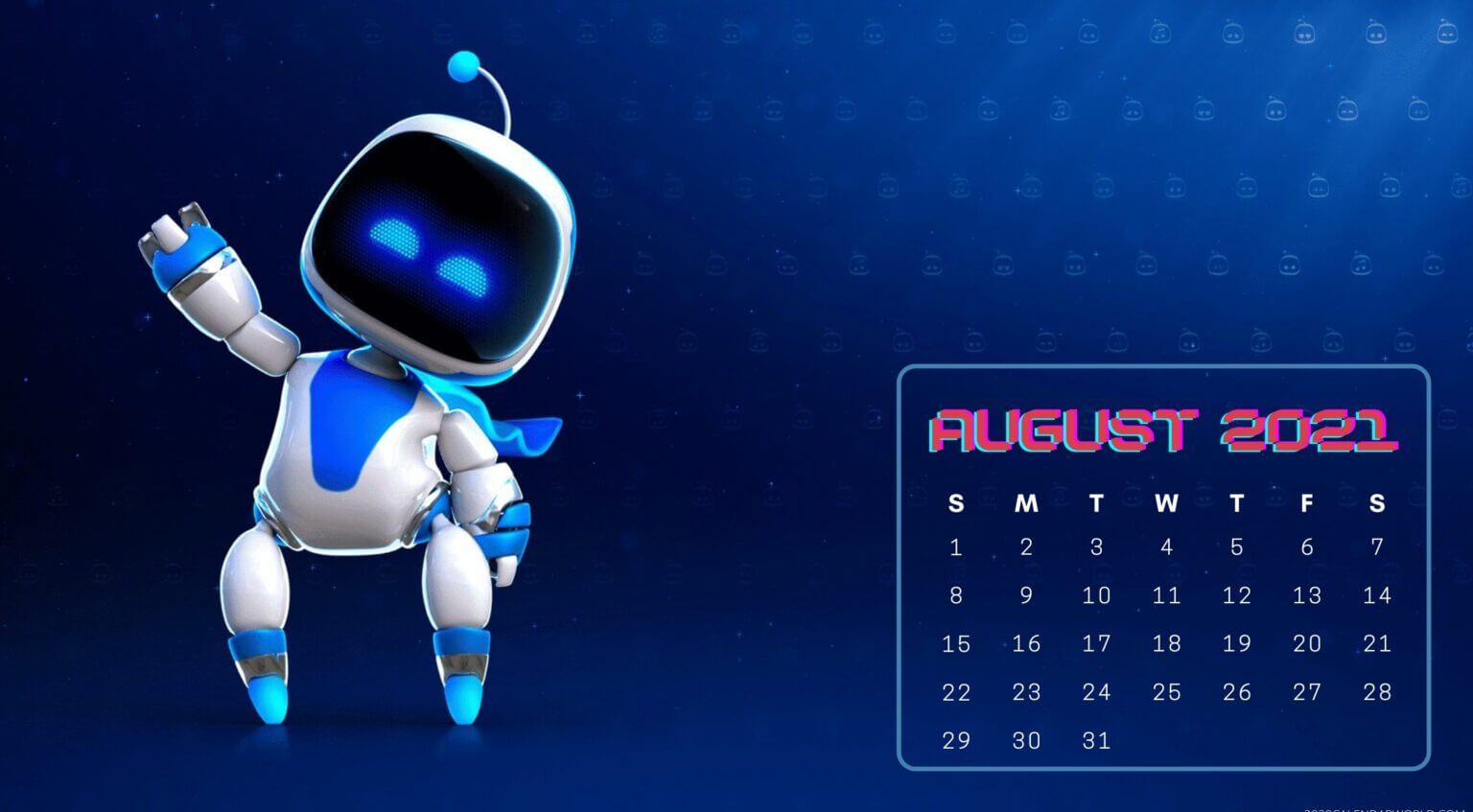 August 2021 HD Calendar Wallpaper