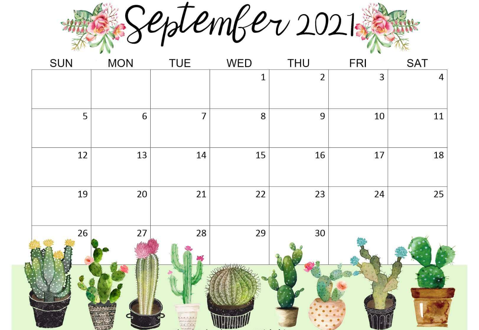 September 2021 Cute Calendar