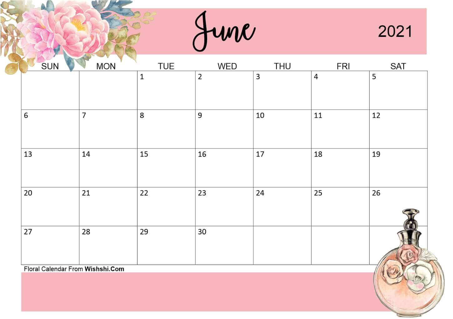 Cute June 2021 Calendar
