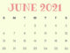 Floral June 2021 Calendar Wallpaper