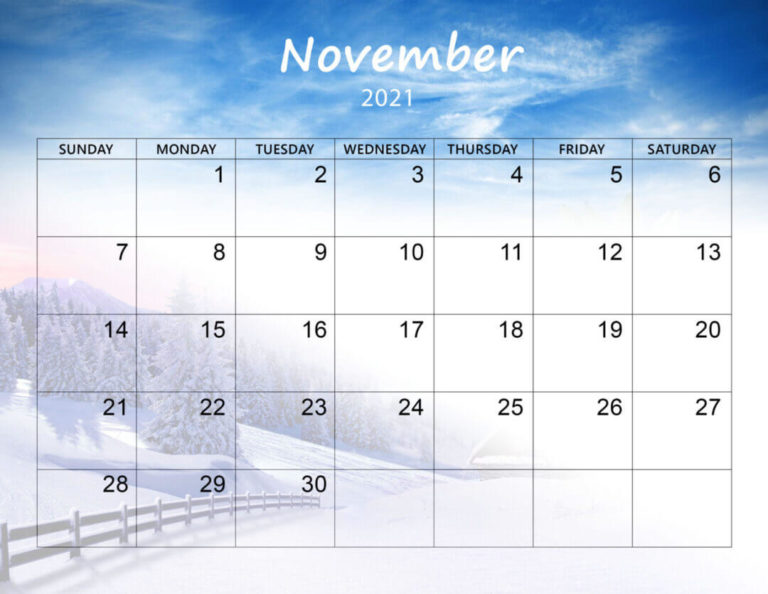 Awesome Cute November Calendar 2021 Floral Wallpaper For Desktop