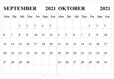 kalender september oktober 2021 pinterest