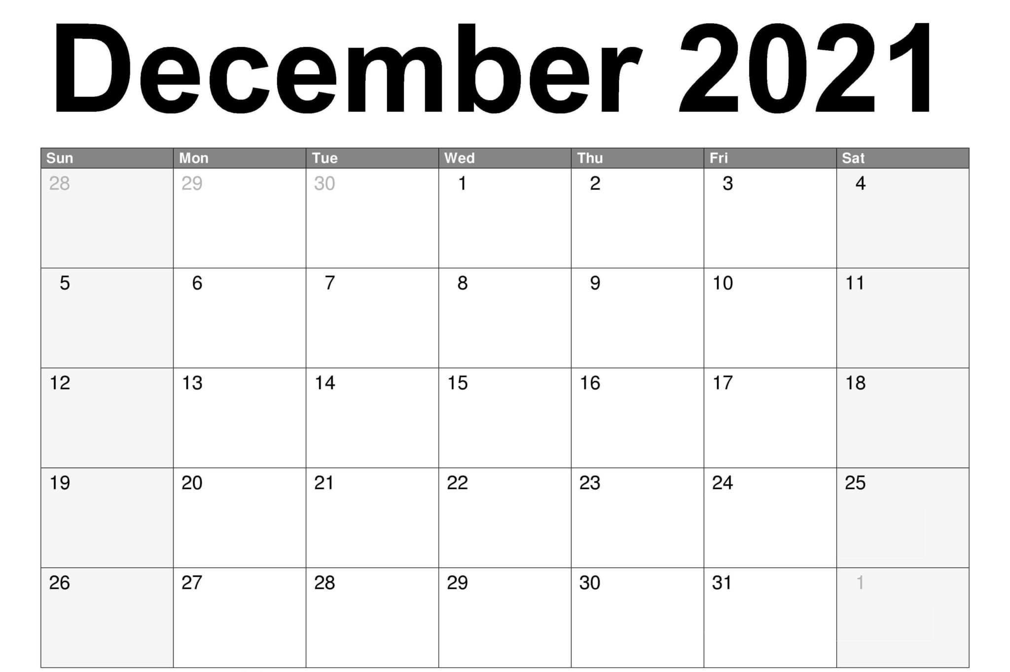 Free 2021 December Fillable Calendar Printable Editable With Notes