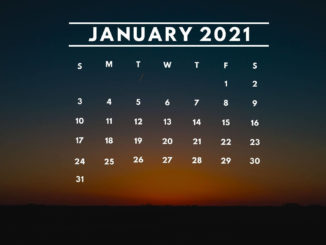 January 2021 Calendar Wallpaper