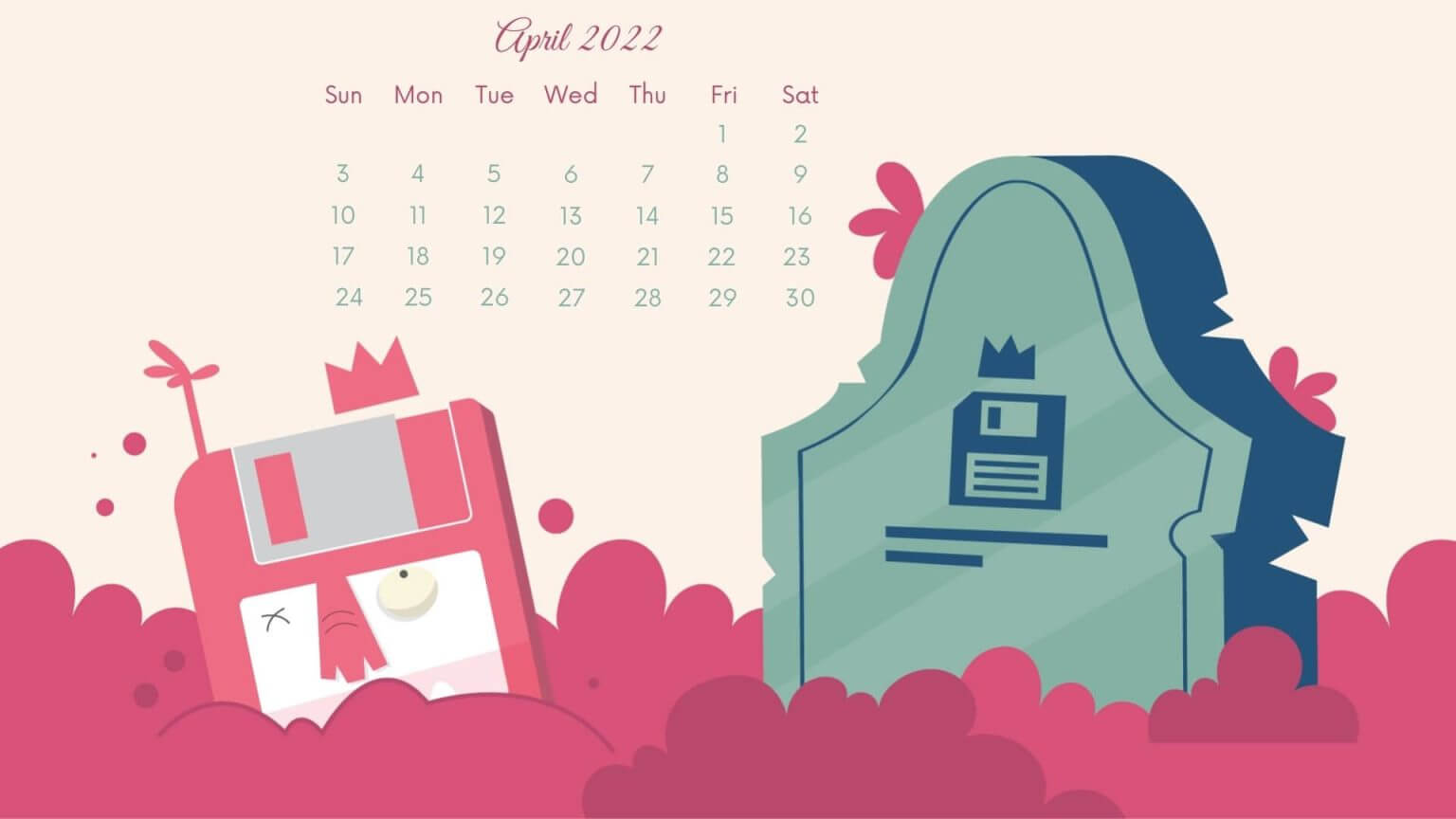 April 2022 HD calendar download