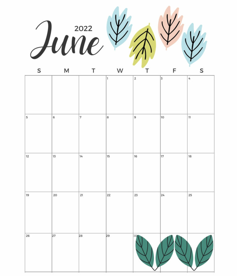 Cute June 2022 Calendar Floral Desk Wallpaper - Colorful Designs