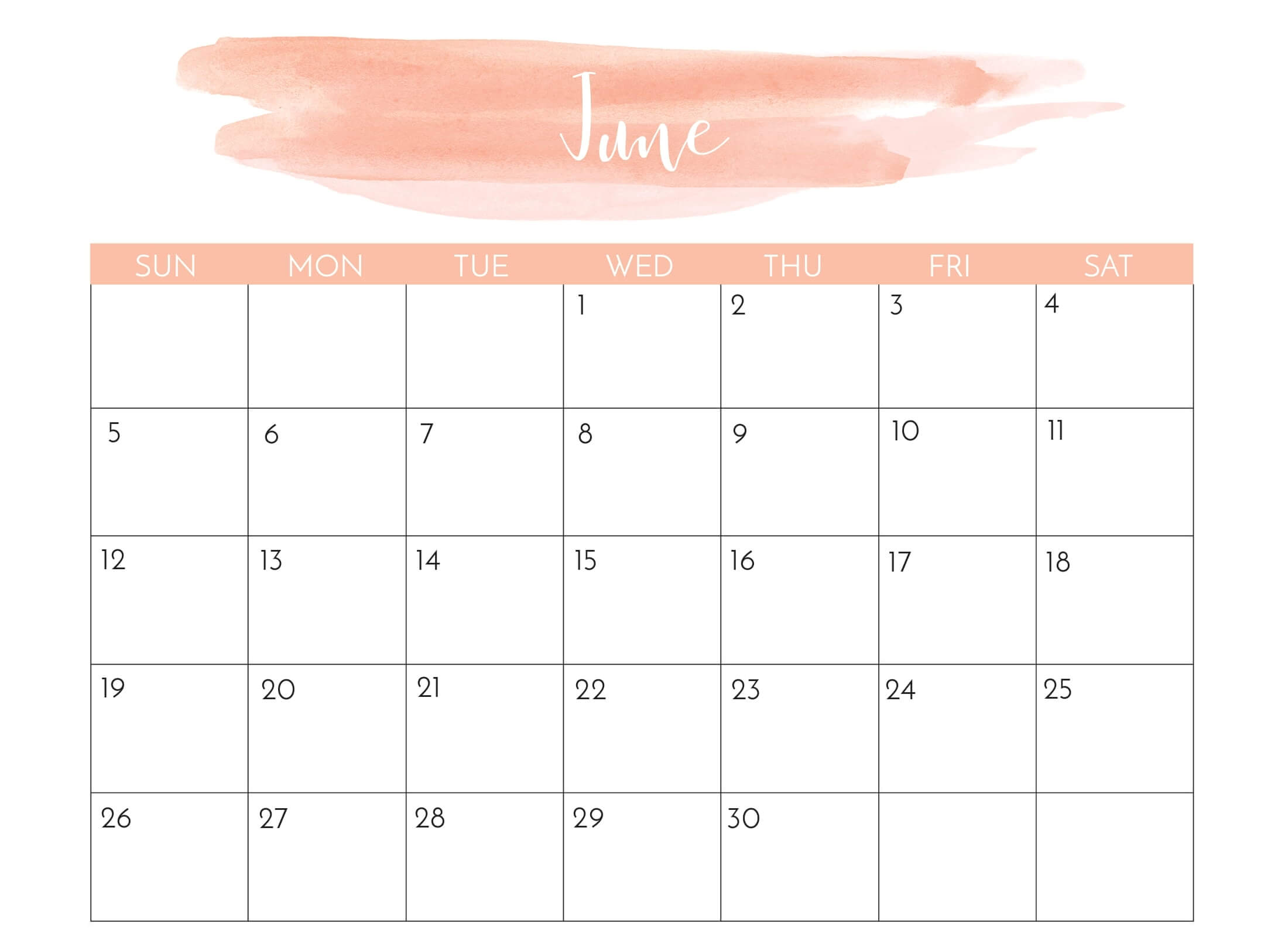Cute June 2022 Desk Calendar