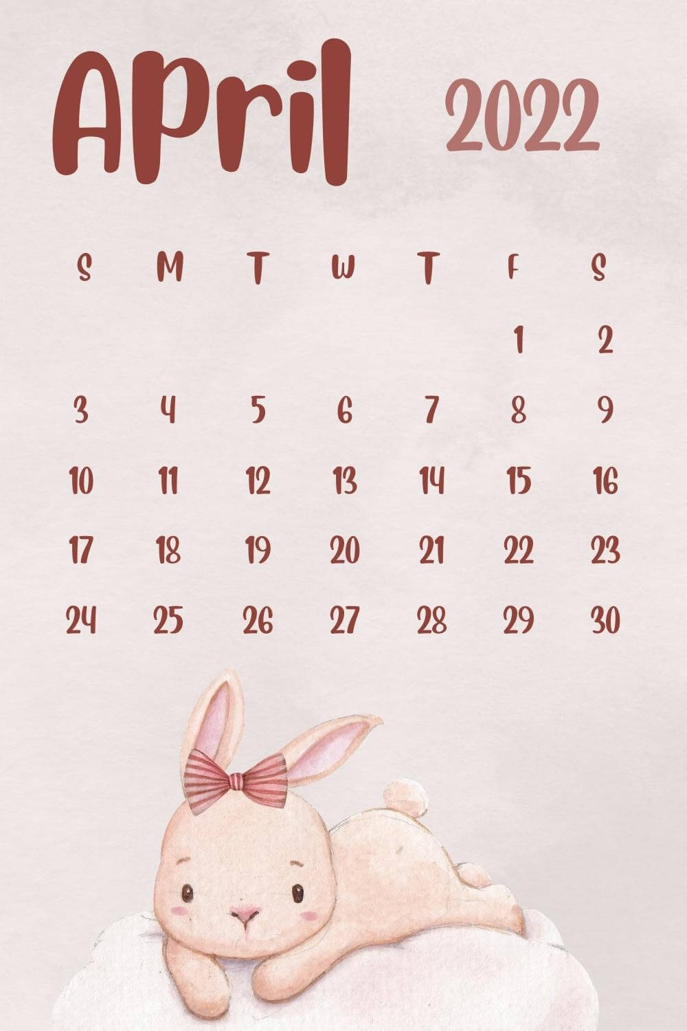 april 2022 calendar wallpaper for mobile