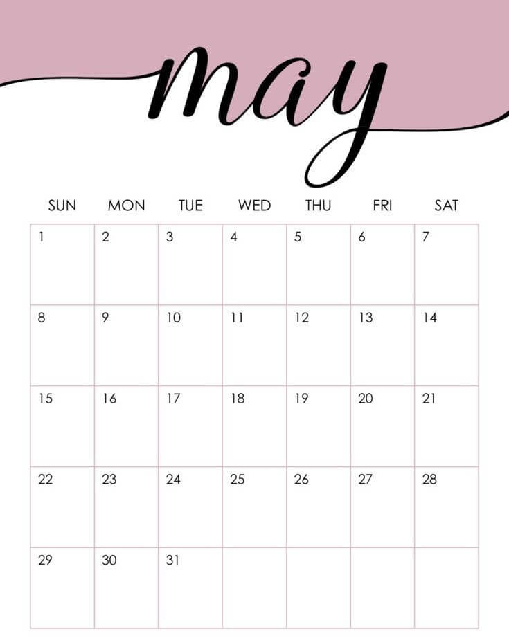 cute may 2022 calendar