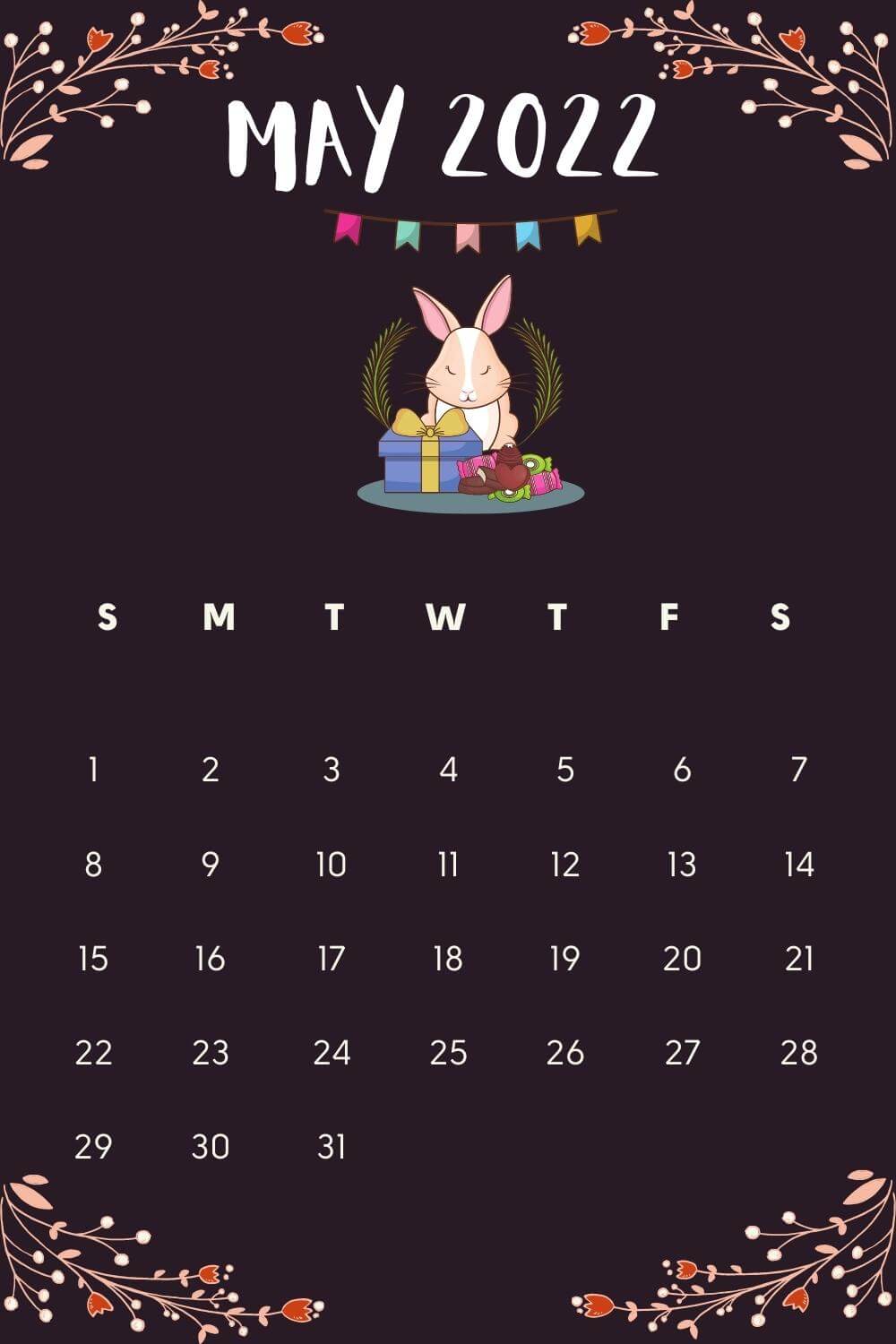 May 2022 Cute Wall Calendar