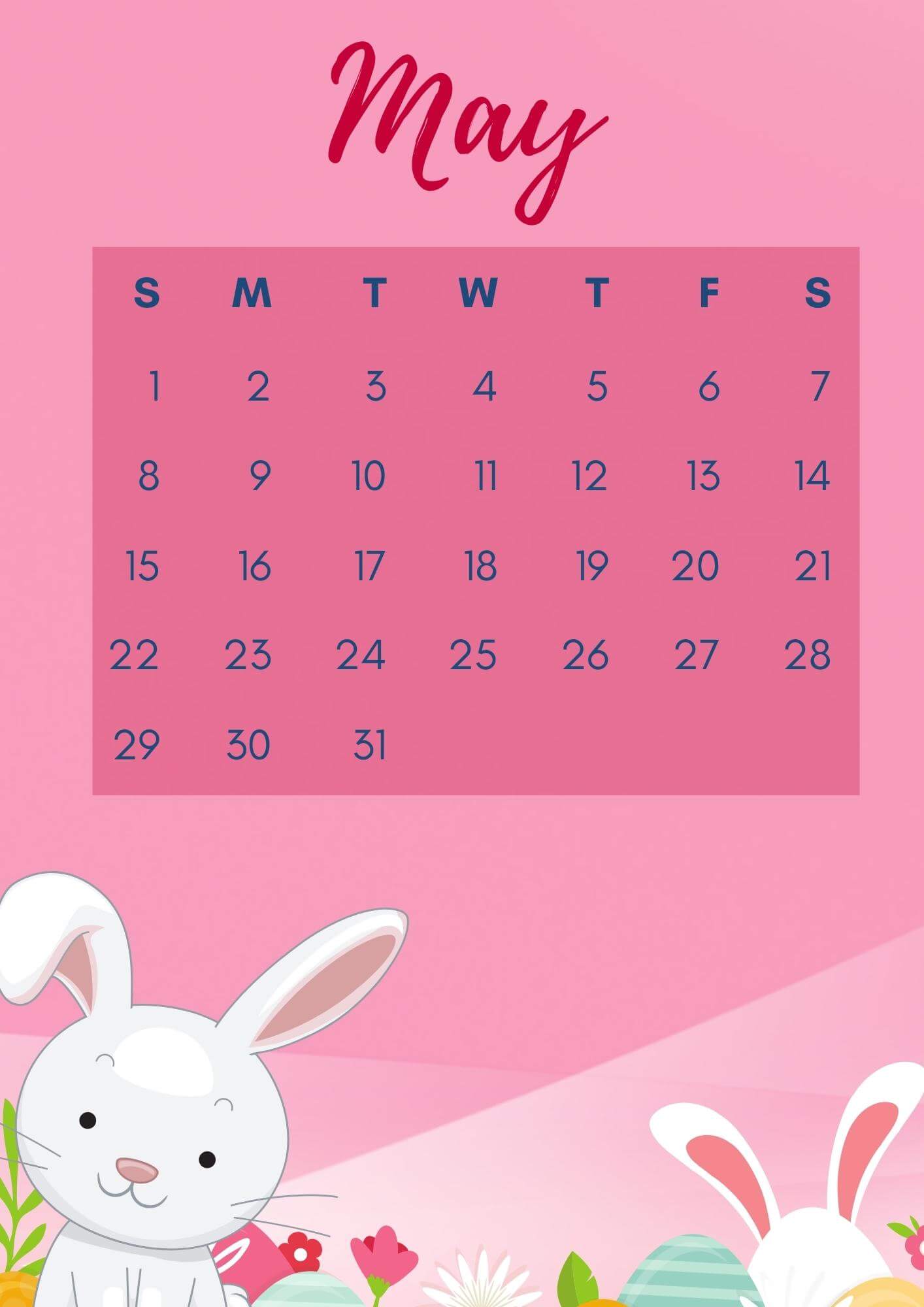 May 2022 iPhone Calendar Wallpaper