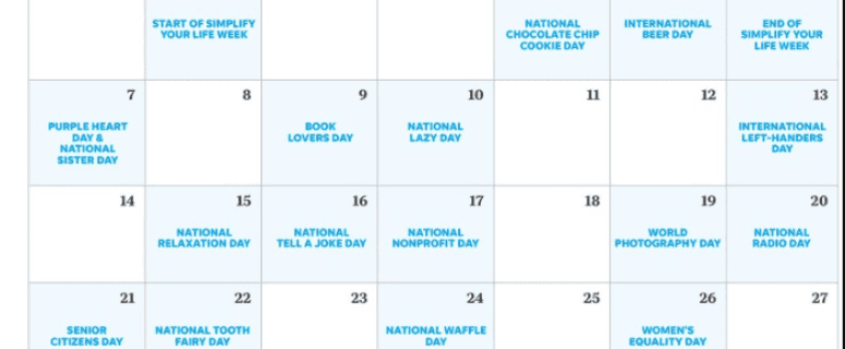 August 2022 USA Holidays Calendar