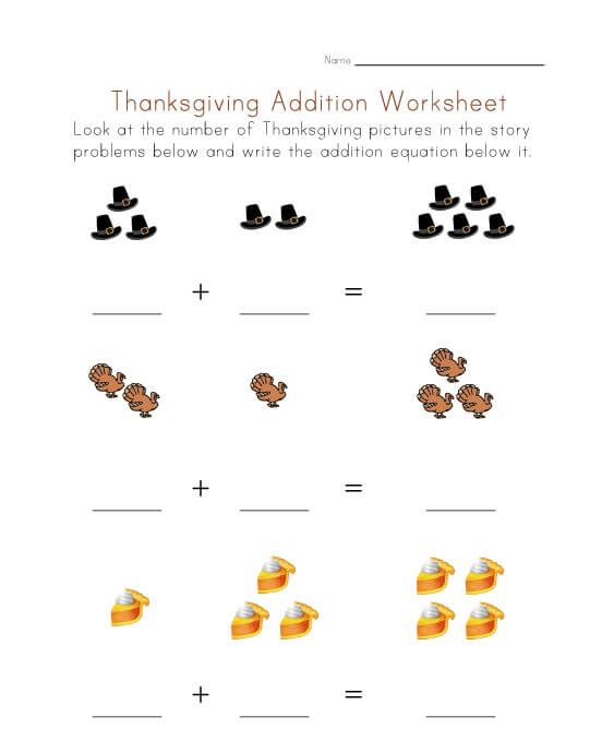 Easy Thanksgiving Math Worksheets