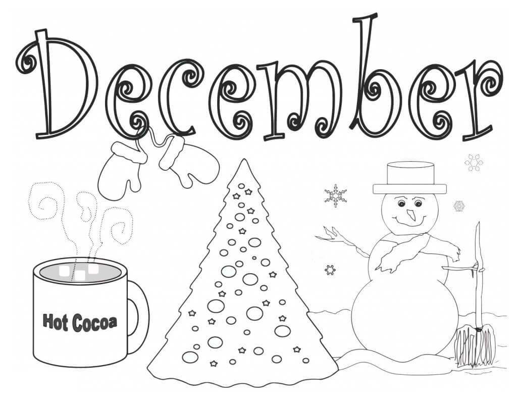 Free Printable December Coloring Pages For Kids