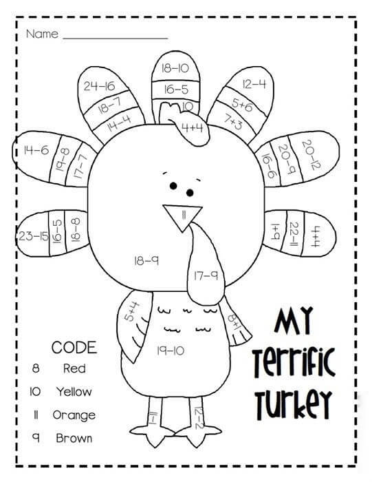 10+ Logical Thanksgiving Math Worksheets For Kids 2022 1