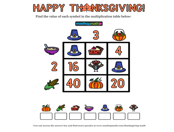 Thanksgiving Worksheet For Students