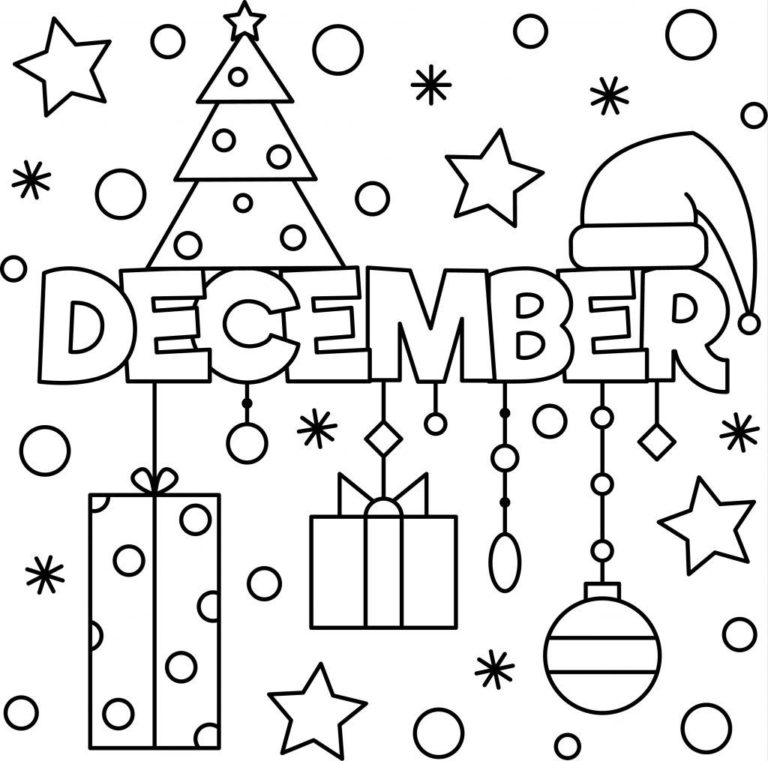 27+ Free December Coloring Pages Printable PDF 2021 Download