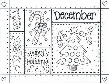 december coloring pictures