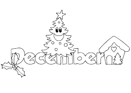 december month coloring pages