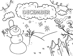 free december coloring page
