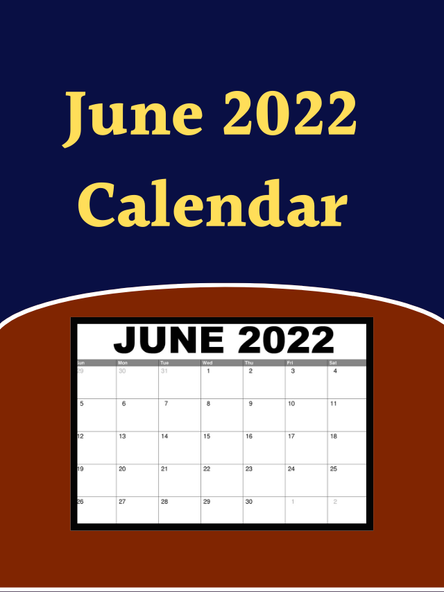 June Calendar 2022